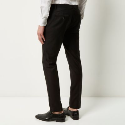 Black smart skinny trousers